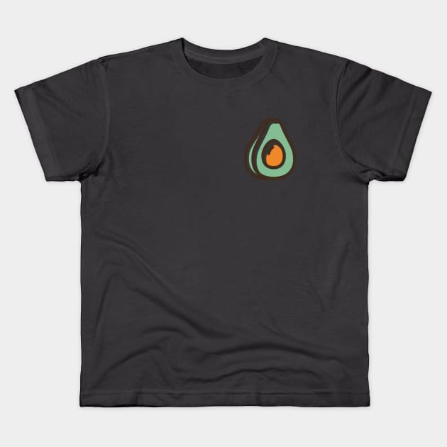 Avocado pocket Kids T-Shirt by Roble